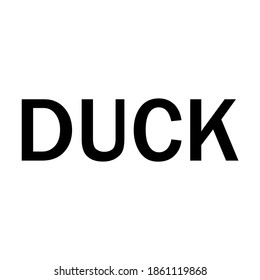 Word Duck Isolated On White Background Stock Vector (Royalty Free ...