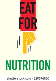 Word EAT FOR NUTRITION