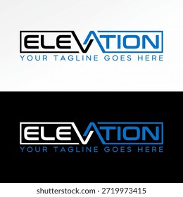 Word Elevação de letra de texto VA em cima para baixo arquitetura em pé seção vista logotipo design gráfico conceito criativo premium vetor imagem de stock venda superior