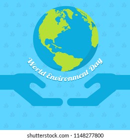 Word environment day poster earth