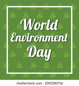 Word environment day poster tree