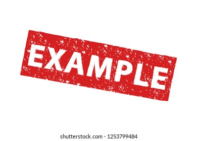 Word of Example in red grunge stamp on white background. Vector illustration eps 10.