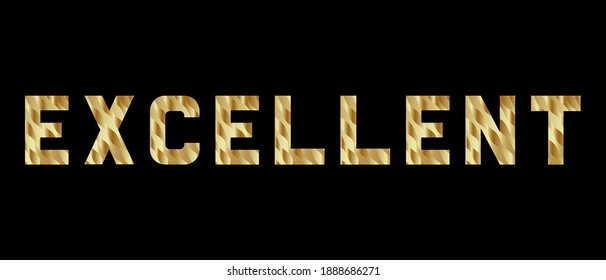 word-excellent-gold-letters-black-background-stock-vector-royalty-free