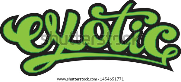 word-exotic-unique-writing-lettering-calligraphy-stock-vector-royalty