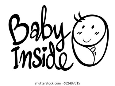 Word expression for baby inside illustration