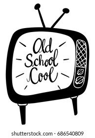 Word expression for old school cool illustration