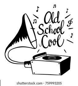 Word expression for old school cool illustration