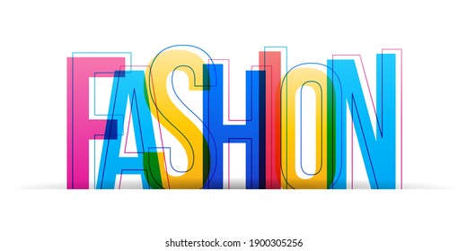 Word Fashion Overlapped Letters Isolated On Stock Vector (Royalty Free ...