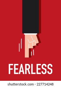 Word FEARLESS vector illustration