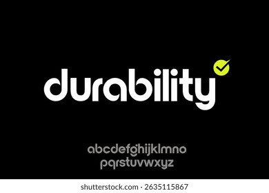 word of finance durability. modern minimalist round clean alphabet font. lowercase bold typography vector illustration design