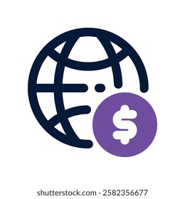 word financial dual tone icon. vector icon for your website, mobile, presentation, and logo design.