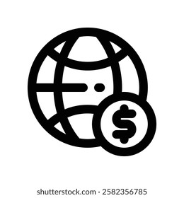 word financial line icon. vector icon for your website, mobile, presentation, and logo design.