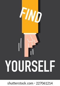 Word Find Yourself VECTOR ILLUSTRATION