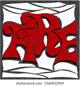 Word 'FIRE' in Customized Style Font Suitable for Tshirt and Various Prints 