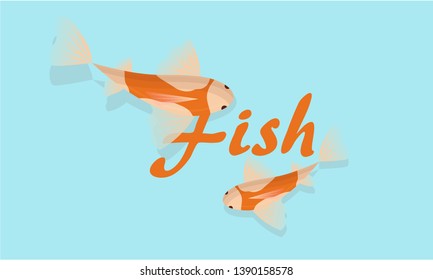 Word fish with koi fish