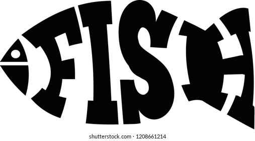 Word Fish Vector Stock Vector (Royalty Free) 1208661214 | Shutterstock