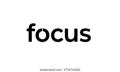 La palabra 'foco' se presenta en letras negras sobre un fondo blanco puro. El diseño enfatiza la claridad y la franqueza, haciéndolo