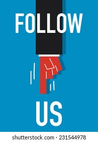Word FOLLOW US 