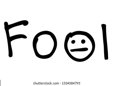 Word "Fool" handwritten with no background.