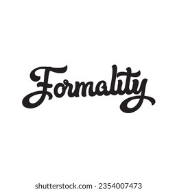 formalidad de palabras, ilustración de diseño vectorial
