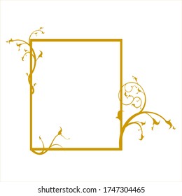 Word Frame With Carving Like Wood Carving - Malay - In Gold Color