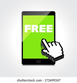 Word FREE display on High-quality smartphone screen.