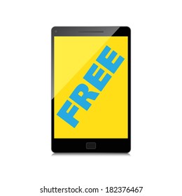 Word FREE display on High-quality smartphone screen.