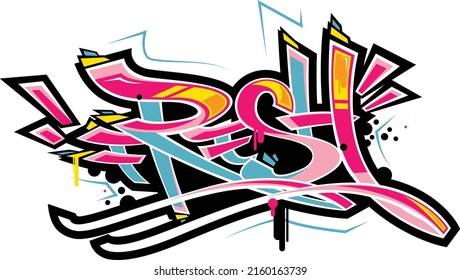 The word Fresh in graffiti style lettering