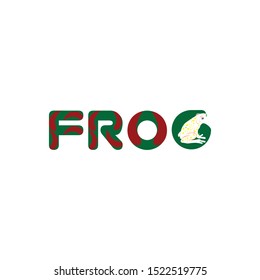 The word Frog logo vector illustration