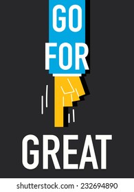 Word GO FOR GREAT