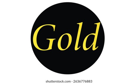 The word gold is gold in color