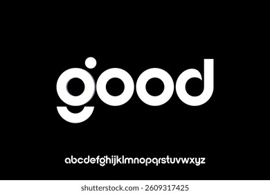 word of good . modern minimalist clean alphabet font. lowercase bold typography vector illustration design