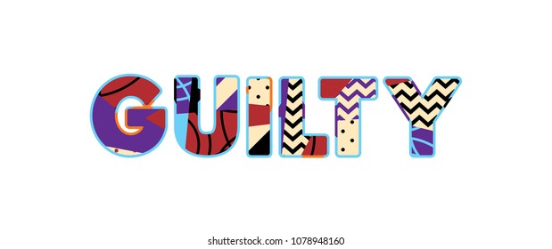 word-guilty-concept-written-colorful-abstract-stock-vector-royalty