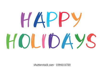 Word Happy Holidays Vector Banner Text Stock Vector (Royalty Free ...