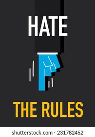 Word HATE THE RULES