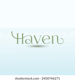 Word Haven vector logo design
