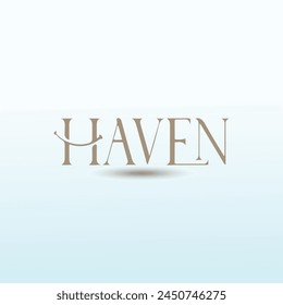 Word Haven vector logo design