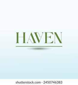 Word Haven vector logo design