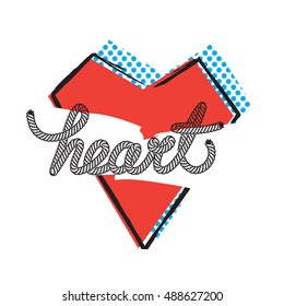 The word heart of rope font.