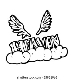 word "heaven" cartoon