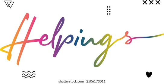 the word help, helping text, helping gradient color