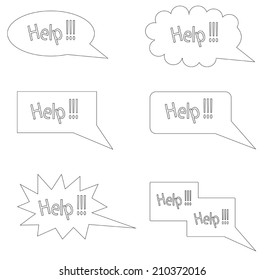 word 'help' in the message box.