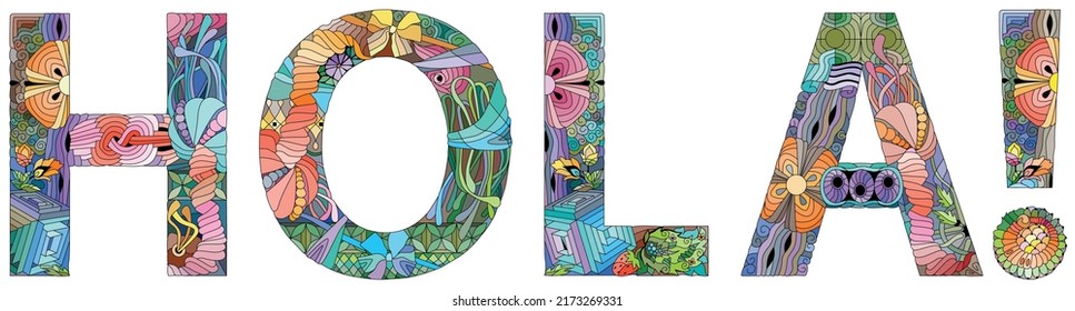 1,132 Hola lettering Images, Stock Photos & Vectors | Shutterstock