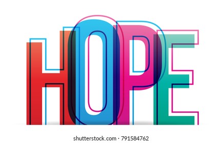 Word Hope Isolated On White Background