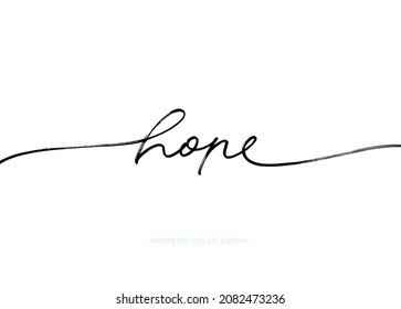 Word Hope Line Calligraphy Swashes Modern Stock Vector (Royalty Free ...