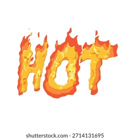 The word "hot" in Illustrator graphics is isolated.