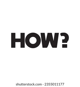 word How ,vector design illustration