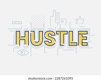 Word - Atractivo en la tipografía moderna Adecuado para gráficos de pared - Ilustración de material como archivo EPS 10