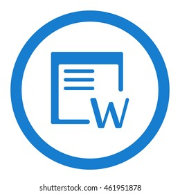 Word Icon, flat design style
