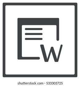Word Icon, flat design style